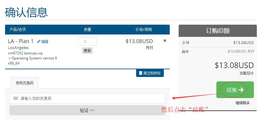 CN2 GIA 国外VPS BestVps新手购买教程 - 结账