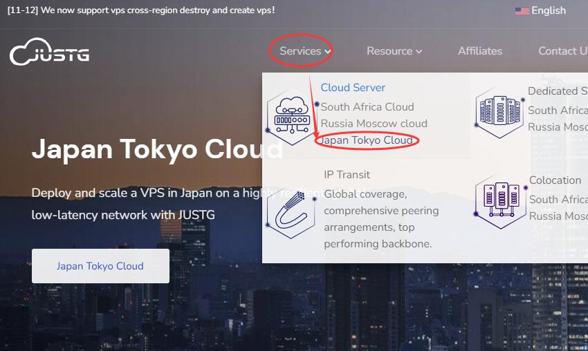 JustG日本VPS购买教程