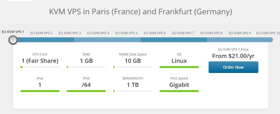 hostEONS法国VPS购买 - 套餐选择