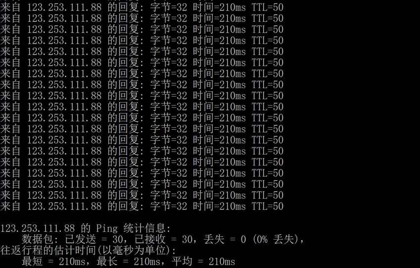 zlidc台湾VPS测评 - 本地Ping平均延迟测试