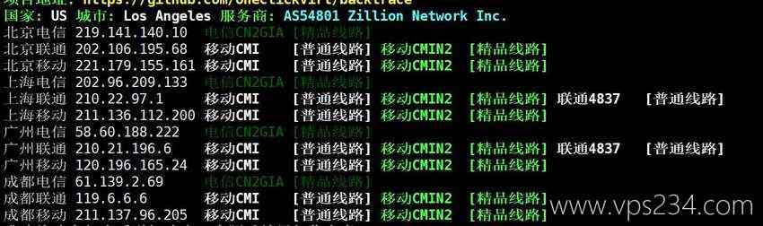 万维电讯美国VPS测评 - 回程路由
