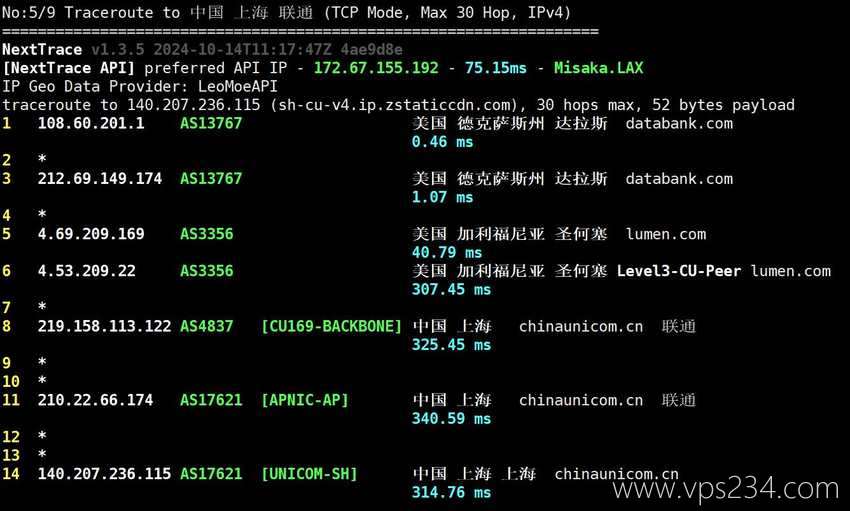 Database Mart美国独立服务器测评 - 联通回程路由