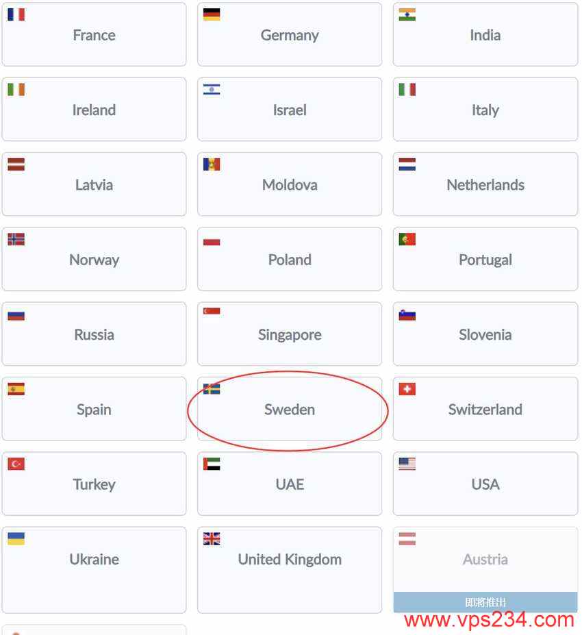 justhost.asia瑞典VPS购买教程-节点选择