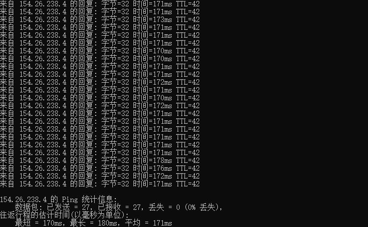 Faconhost美国VPS测评 - 本地Ping平均延迟测试