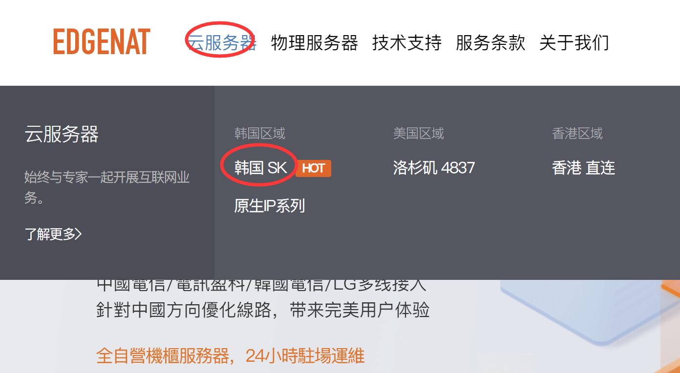 edgeNAT韩国VPS - 购买教程