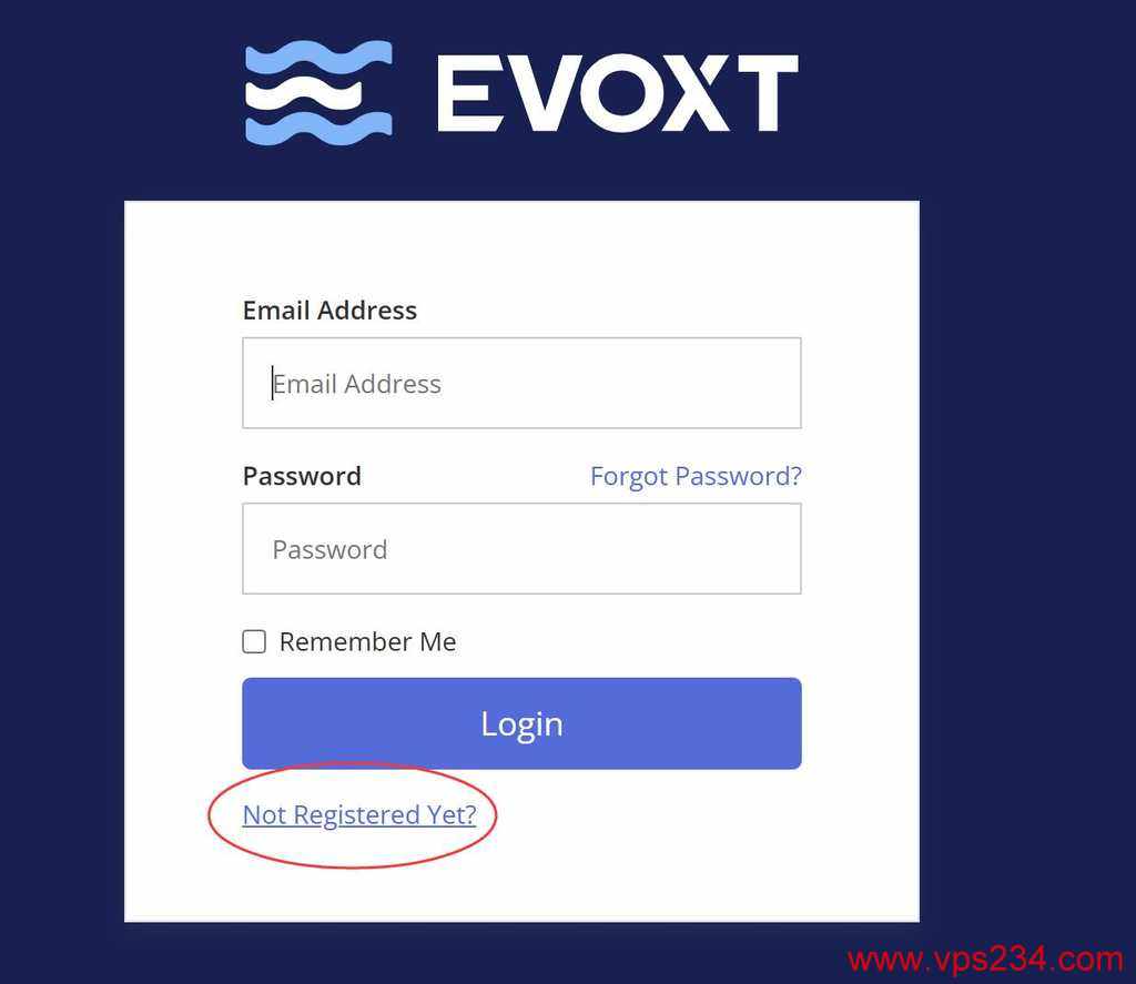 Evoxt香港VPS购买教程-注册用户