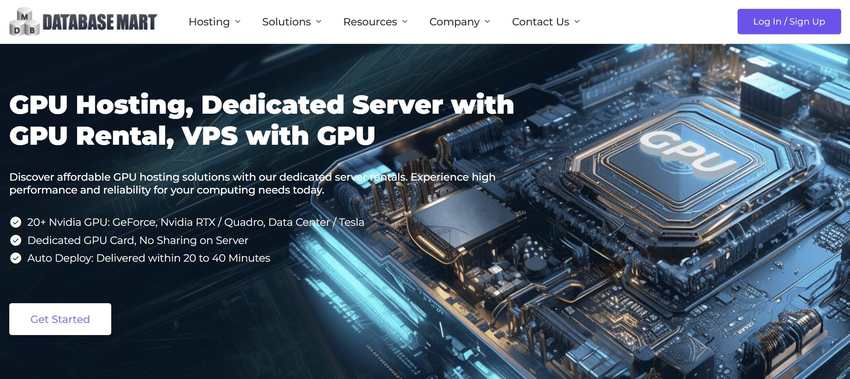 Database Mart GPU服务器2025新年优惠 - 5.5折优惠