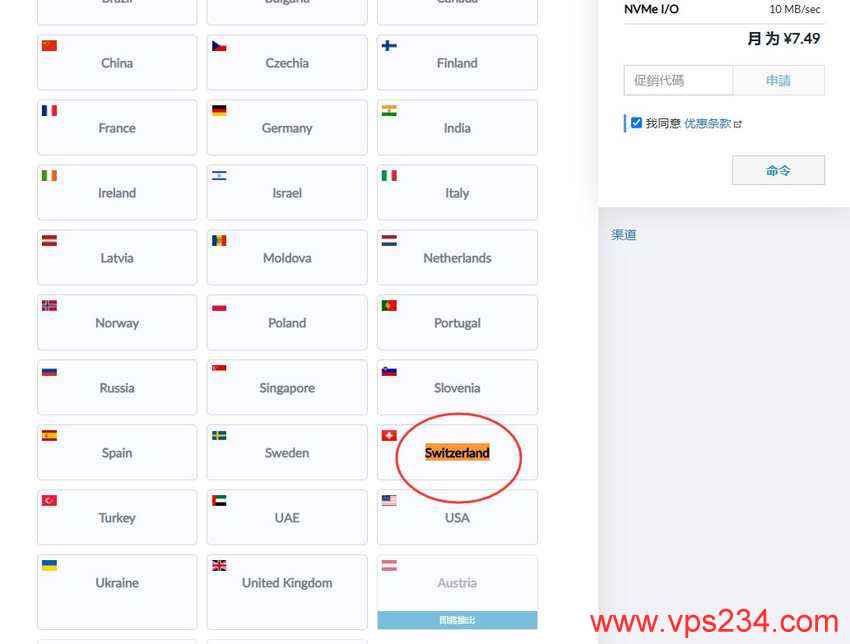 justhost.asia瑞士VPS购买教程节点选择