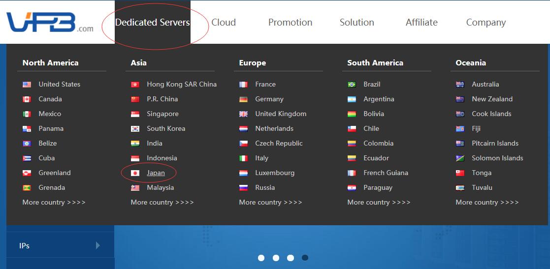 VPB CN2 日本独立服务器购买 - 首页选择