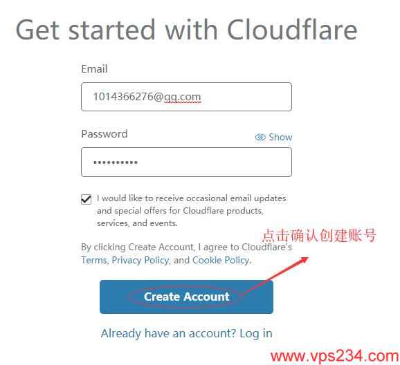 cloudflare 设置 - 创建用户