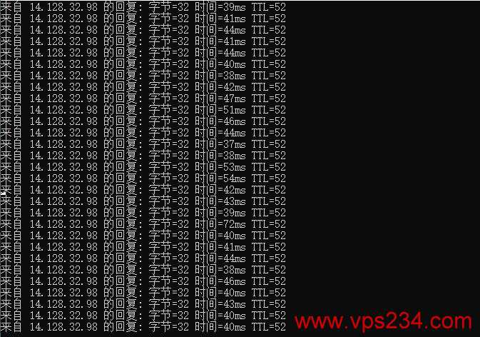 VPB香港独立服务器Ping效果图