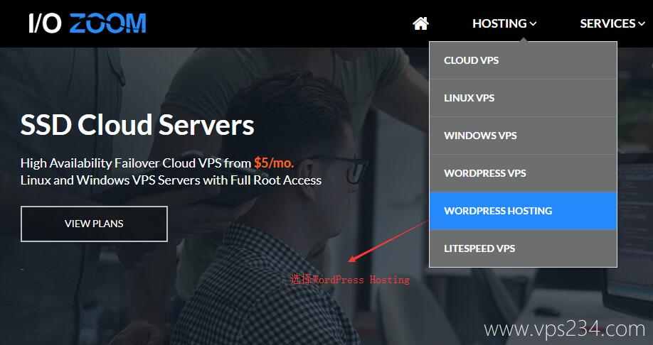 I/O  Zoom WordPress 主机购买 - 首页选择