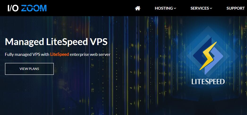 I/O Zoom 建站VPS推荐 - LiteSpeed Web服务器 - 速度超快