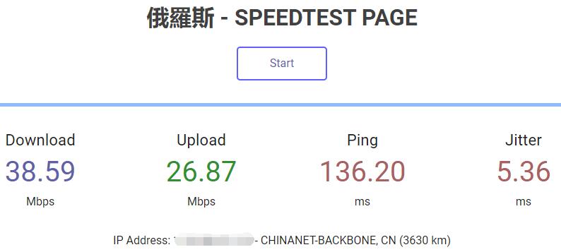 HostKVM CN2俄罗斯VPS上传、下载速度测试