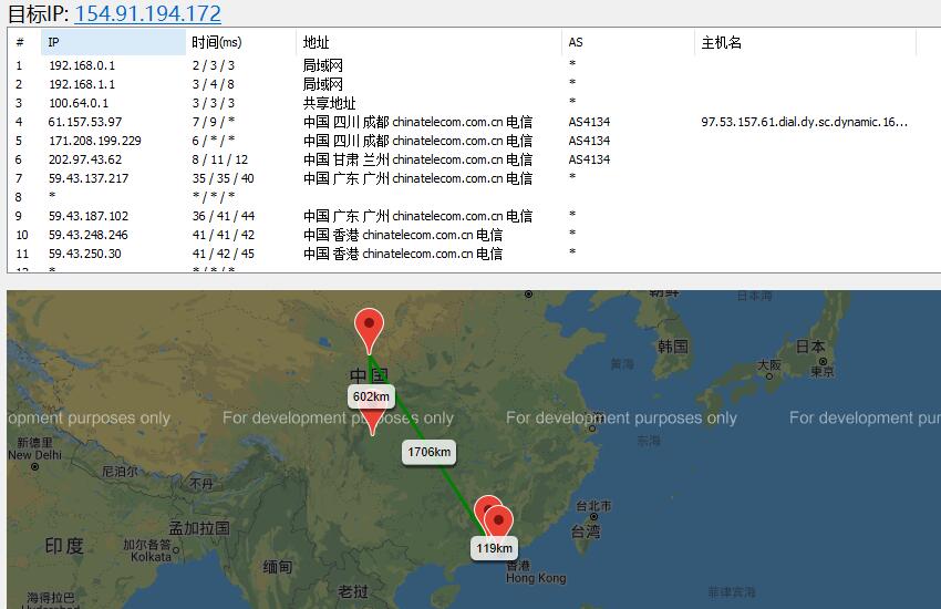 HostKVM香港高防VPS路由线路