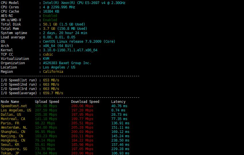 justhost.asia美国VPS测评 - 服务器性能和速度测试