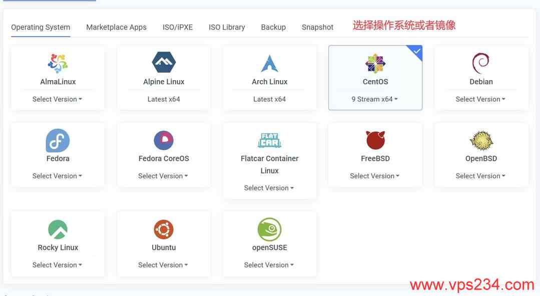 Vultr墨西哥VPS购买教程-操作系统选择