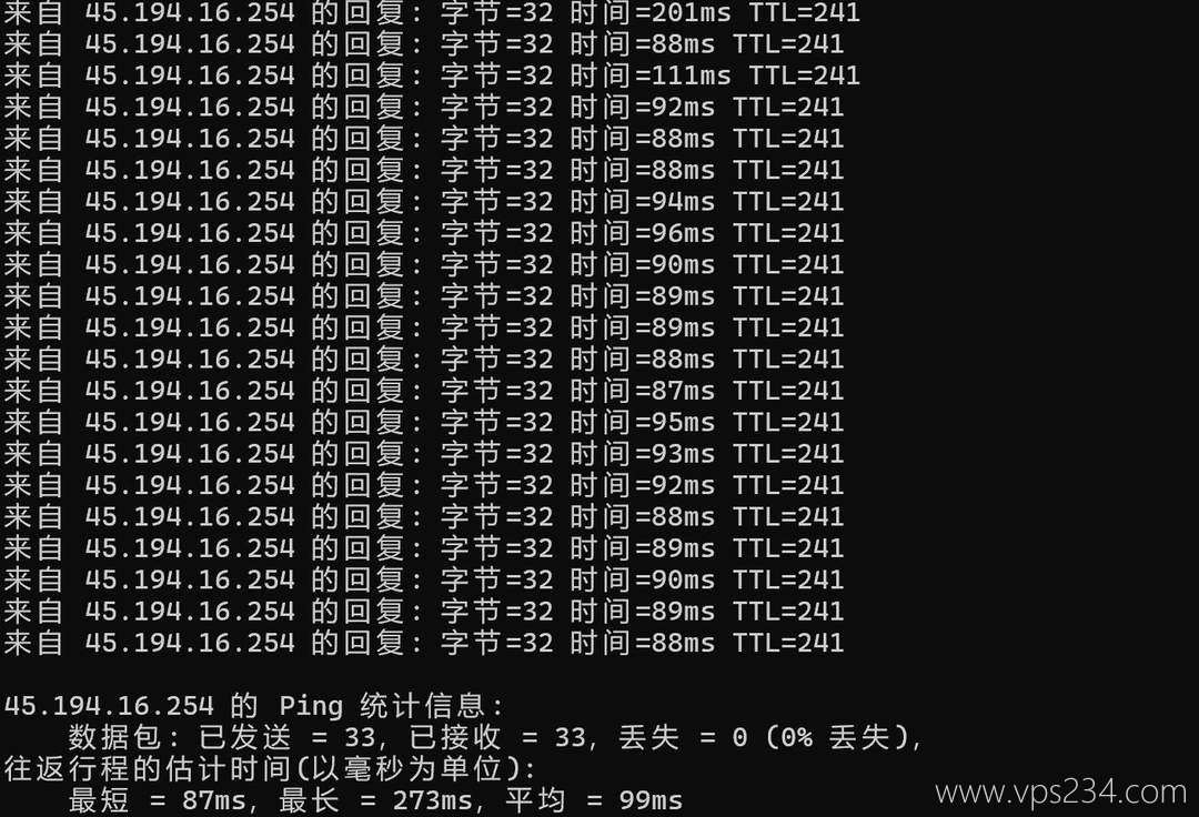 华纳云新加坡服务器网络测试-本地Ping平均延迟