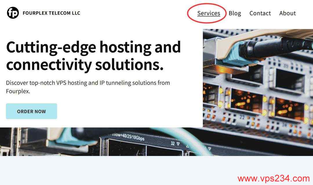 Fourplex美国VPS购买教程-首页入口