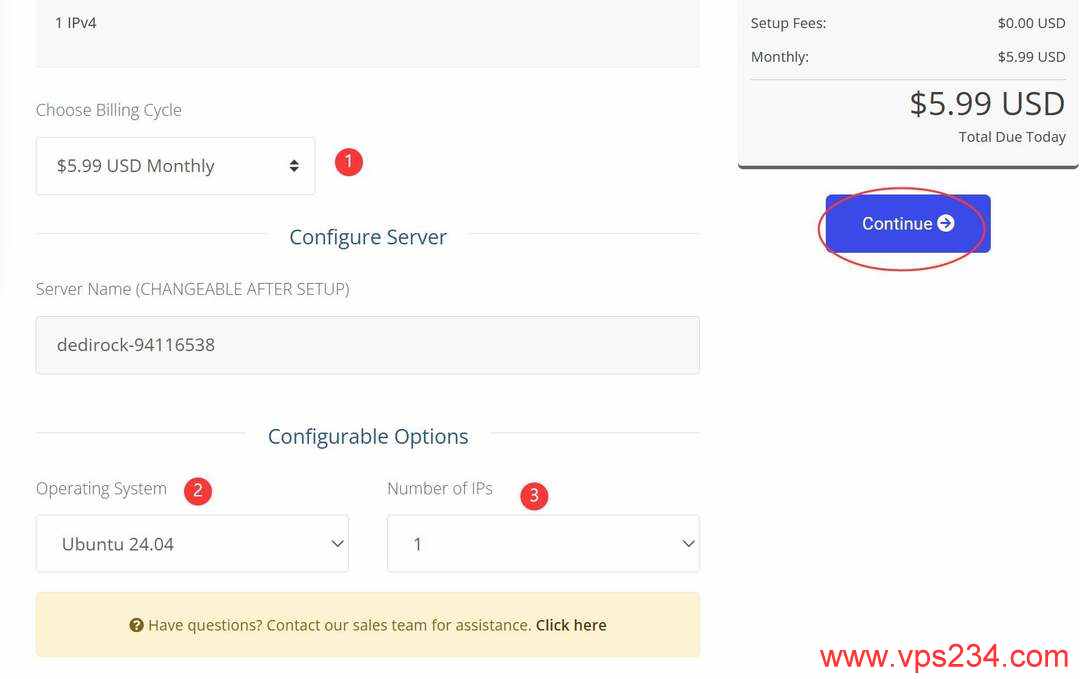DediRock美国VPS购买教程-配置选择