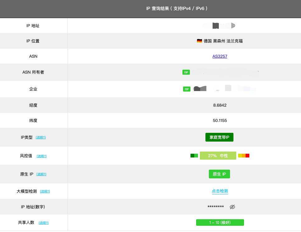 Zorocloud德国家宽VPS IP测试