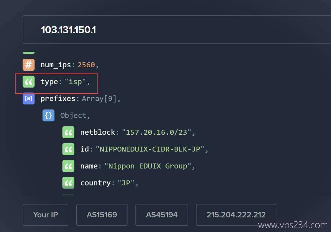 ZoroCloud日本家宽VPS网络测试-IP的ASN类型