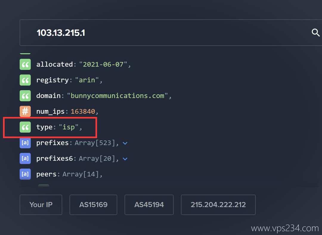 UCloud泰国VPS网络测试-IP的ASN类型