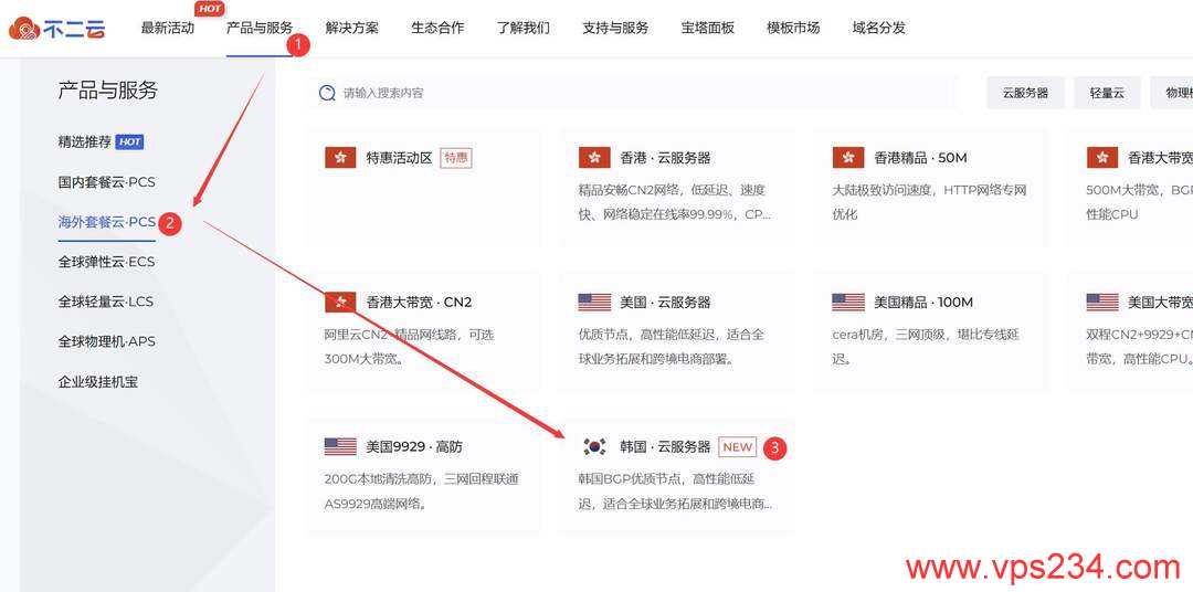 不二云韩国VPS购买教程-入口链接