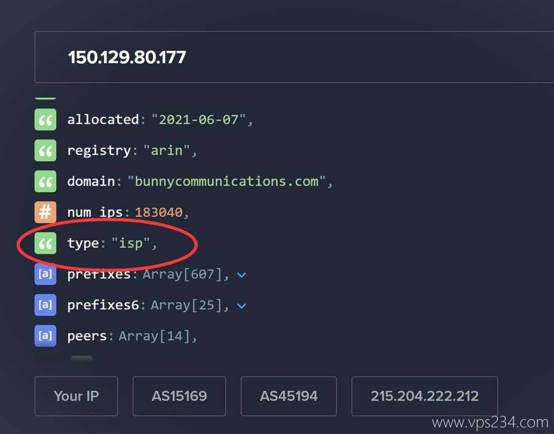 UCloud香港家宽VPS网络测试-IP的ASN类型
