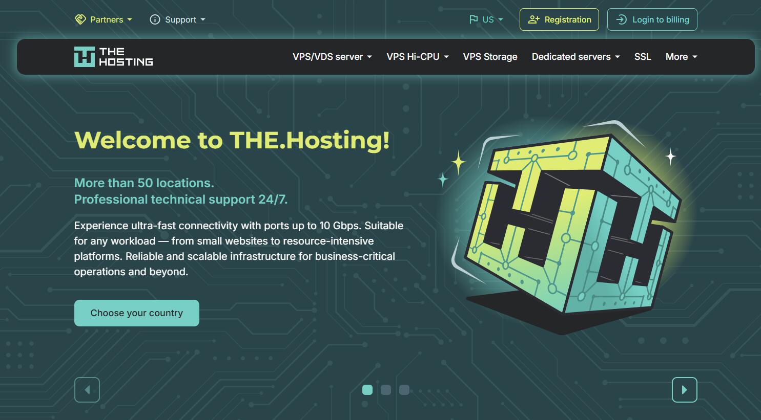 THE.Hosting：海外服务器推荐-近50个机房可以选择-10Gbps带宽-无限流量