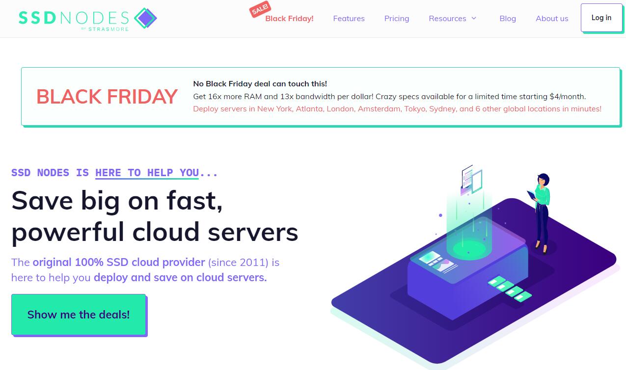 SSDNodes 官网图片