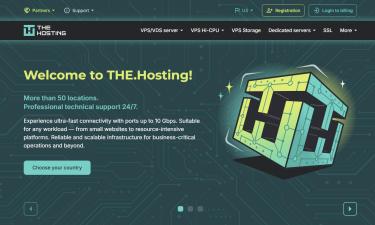 THE.Hosting：海外服务器推荐-全球机房支持-10Gbps带宽-无限流量