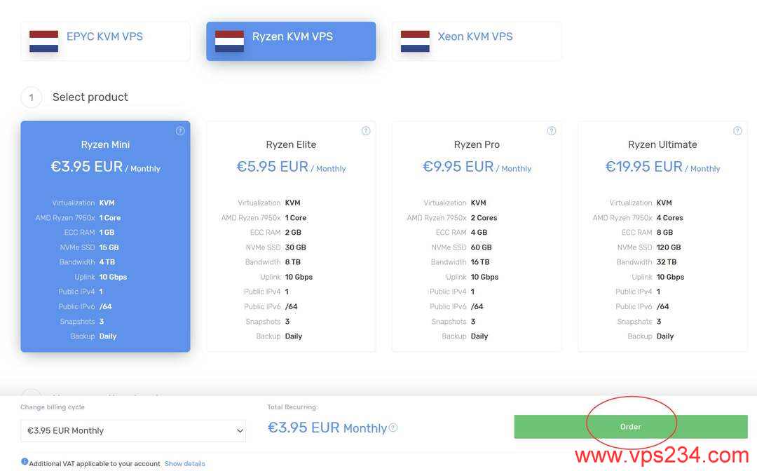 QDE荷兰VPS购买教程-配置选择