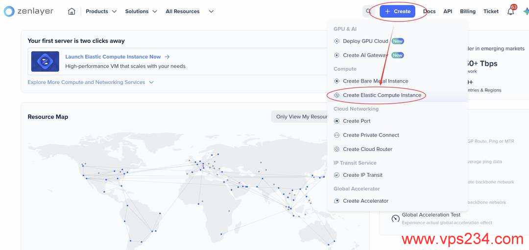Zenlayer美国VPS购买教程-创建服务