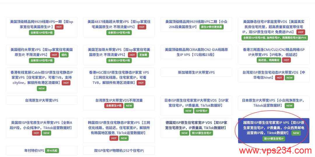 丽萨主机越南家宽VPS购买教程-节点选择