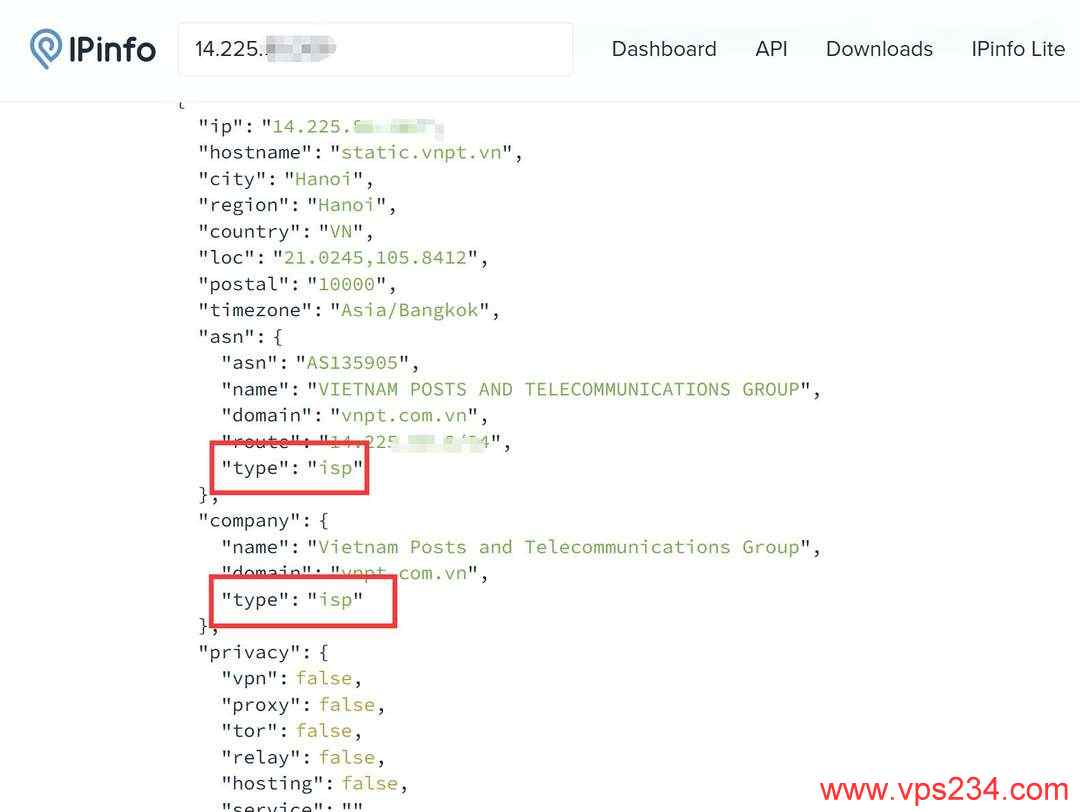 莱卡云双ISP越南家宽VPS网络测试-ISP类型IP测试