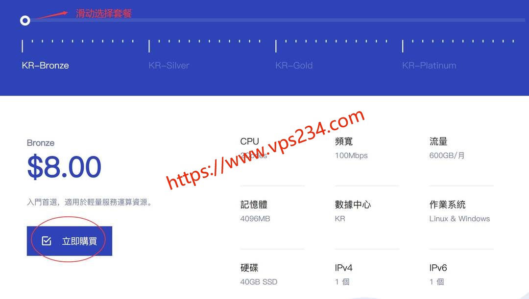 HostKVM韩国VPS购买教程-套餐选择