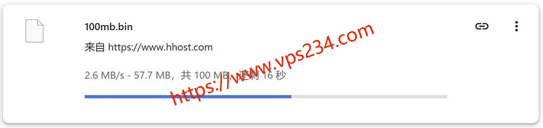HHost新加坡VPS网络测试-本地下载速度