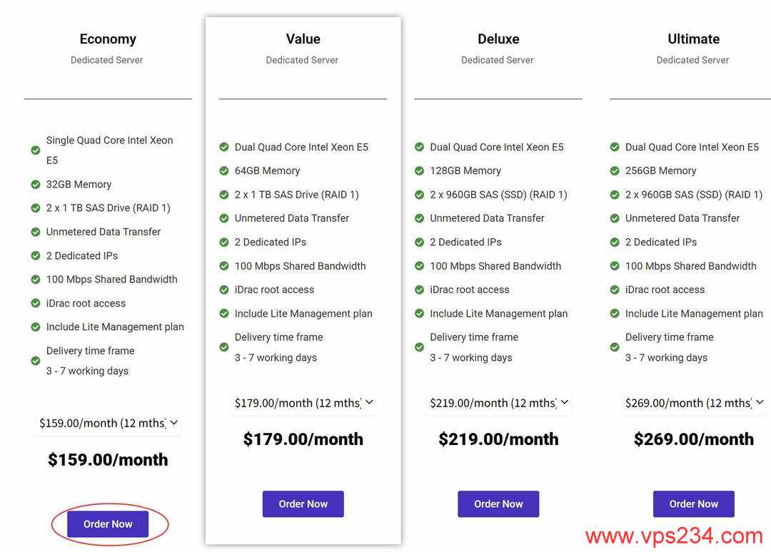 Server Gigabit马来西亚服务器购买教程-套餐选择
