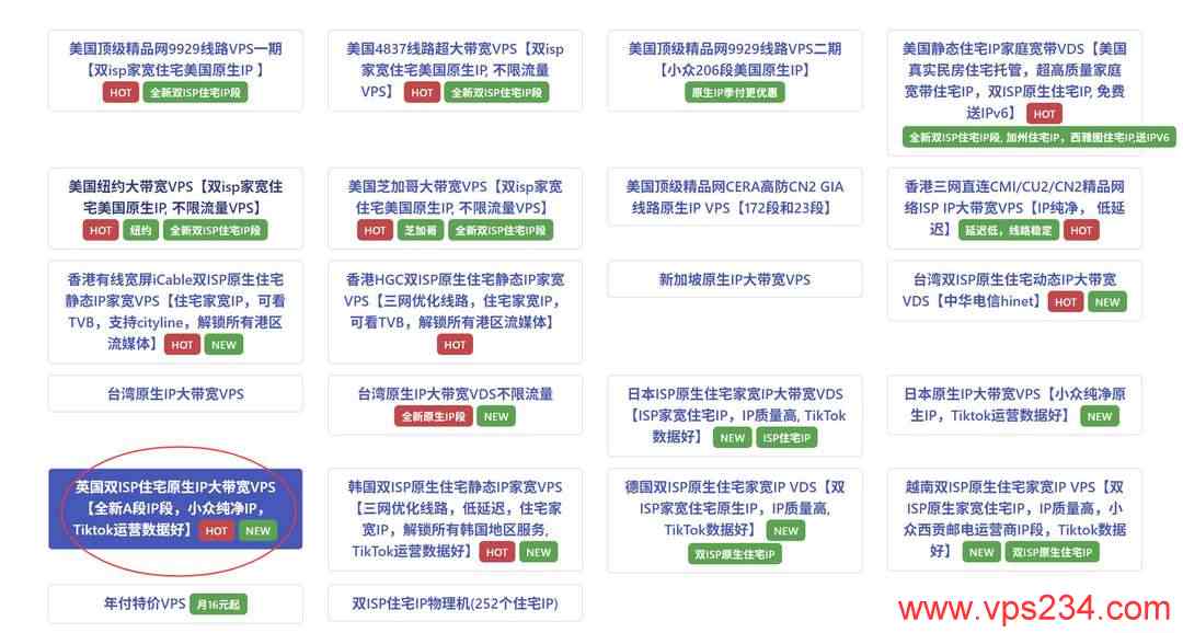 丽萨主机英国家宽VPS购买教程-节点选择