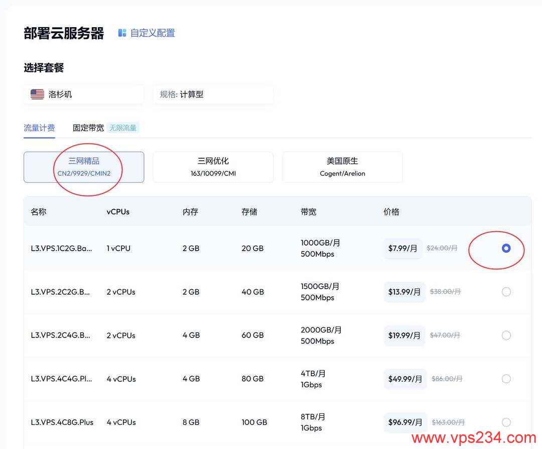 VMRack美国VPS购买教程-配置套餐选择