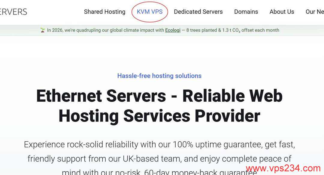 EthernetServers德国VPS购买教程-首页入口