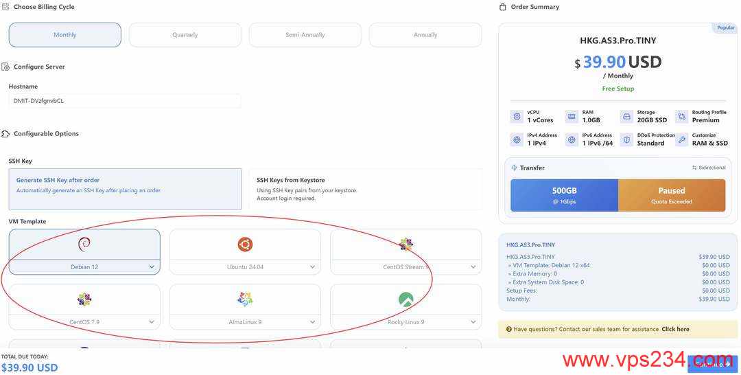 DMIT香港VPS购买教程-操作系统选择