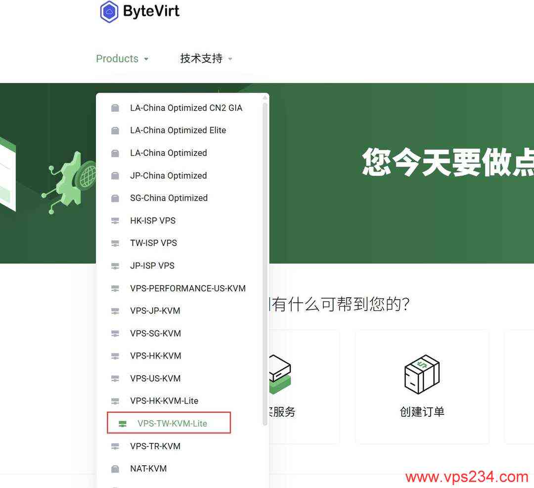 ByteVirt台湾VPS购买教程-节点选择