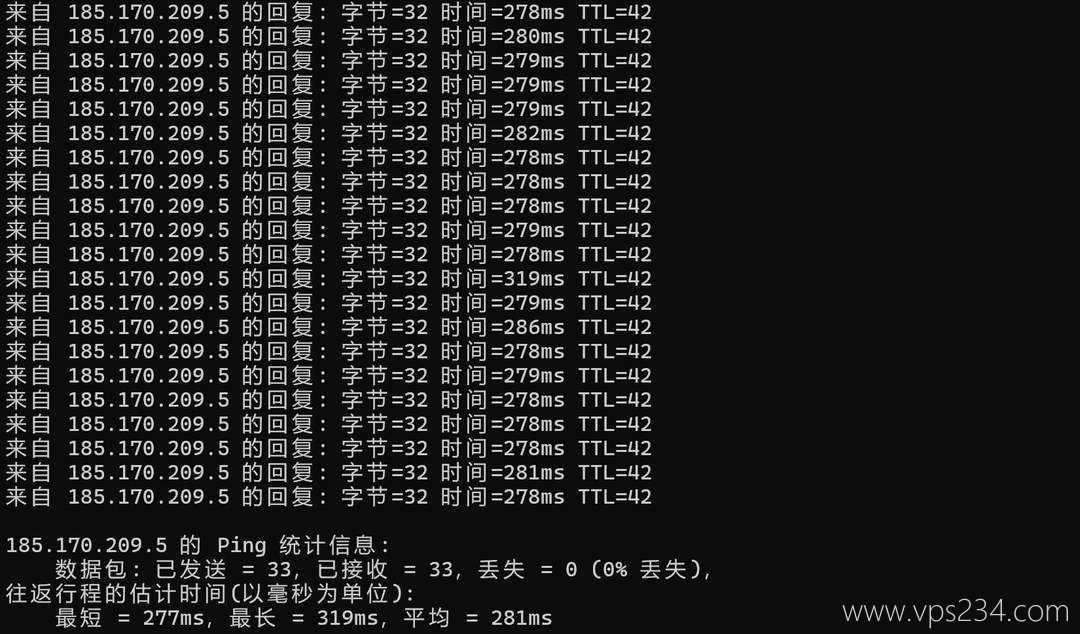 StarryDNS荷兰VPS网络测试-本地Ping平均延迟