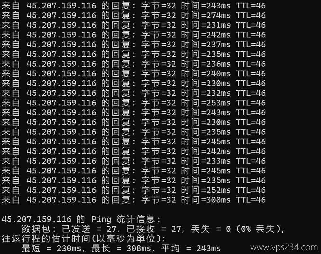 AkileCloud台湾VPS网络测试-本地Ping平均延迟