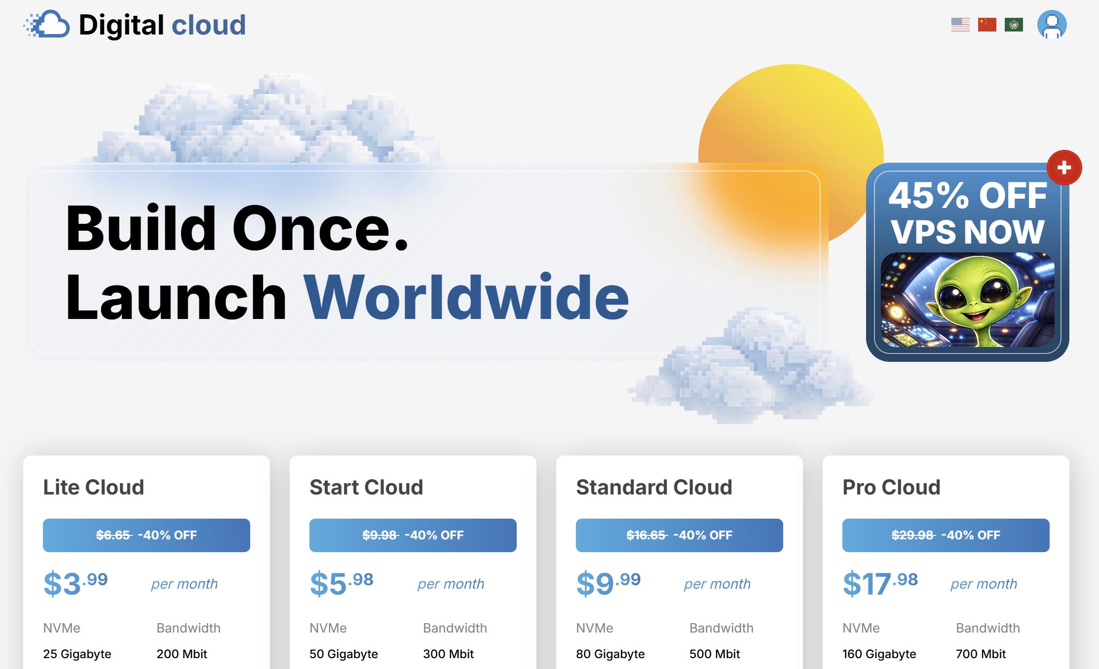 DigitalCloud：七月云服务器优惠-最高五五折