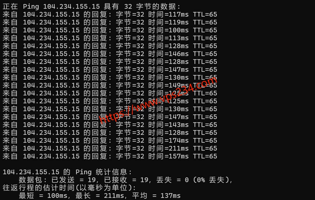 六六云日本VPS网络测试-本地Ping平均延迟