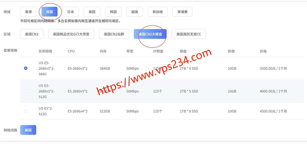 CNCSZ美国独立服务器购买教程-节点选择