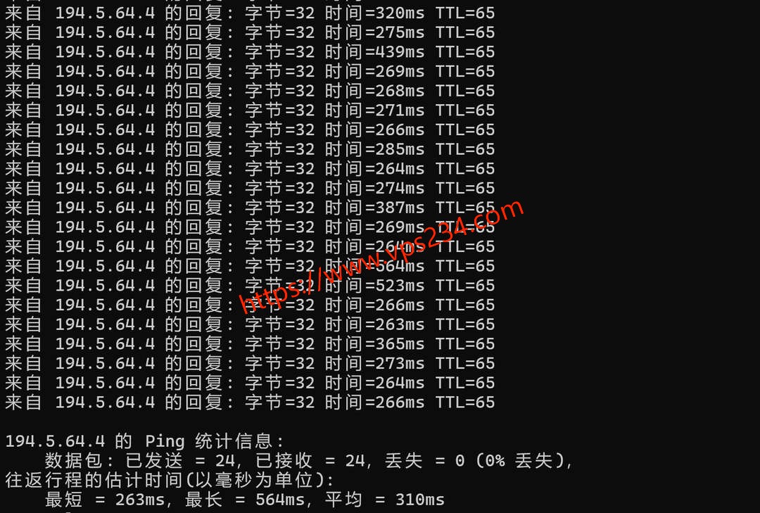 莱卡云西班牙VPS网络测试-本地Ping平均延迟